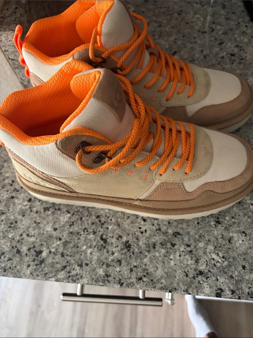 UGG Men’s Tan and Orange High-Top Sneakers
